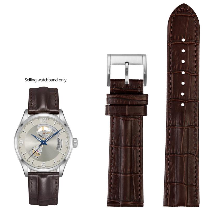 Ремешок для часов из натуральной кожи для Hamilton Khaki Field Jazz H70605731/H32705521 Мужской ремешок для часов из воловьей кожи Браслет 20 мм 22 мм