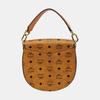 [Pre-Owned] Patricia Visetos Letter Logo Leather Saddle Bag - Good #6GLF2X