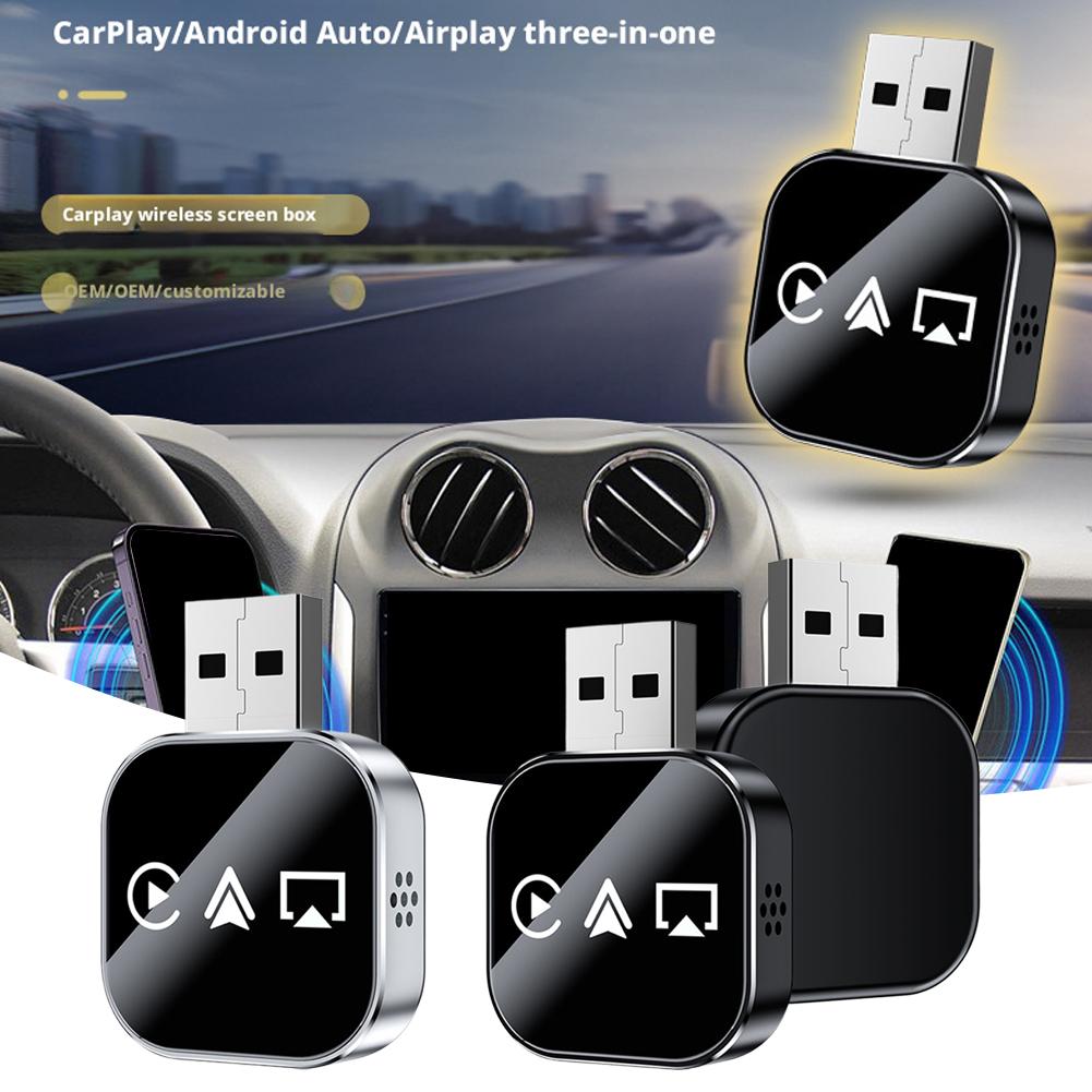 2026 Обновление 3-в-1 Беспроводной Адаптер Carplay Mirror Link Мгновенный Проводной в Беспроводной Конвертер Plug & Play для Проводного Carplay