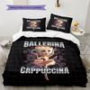 Ballerina Pattern Bedding,Quilt Set Quilt Cover Pillowcase Home Birthday Gift(1 * duvet cover + 2 * pillowcase, without core)