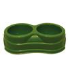 Mamalı Pati Двойная миска для еды, зеленая