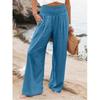 Casual Elastic High Waist Wide Leg Pants
