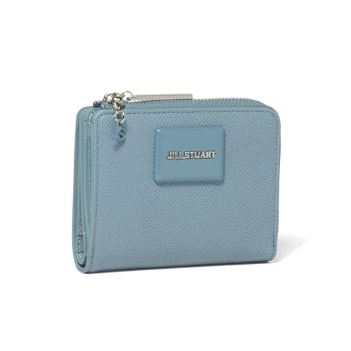 Женский кошелек JILL STUART с L-образной молнией, эффект 'Melty', яркая вставка, тонкий, JSLW4BS2, цвет Sax