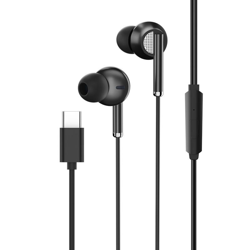 Type-C Wired In-Ear Noise-Cancelling Earphones for Gaming, Compatible with iPhone 15 and Huawei