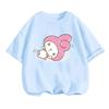 Kawaii My Melody Sanrio Short Sleeve T-shirt 3-14Y Kids Summer Casual Tops Boys Clothes Girls