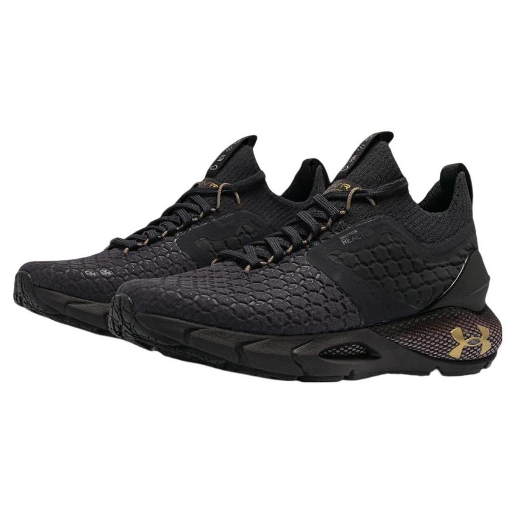 Under Armour HOVR Phantom 2 Round Toe Lace-Up Fabric Mid-Top Running Shoes Men Running Shoes Black 3027023-500