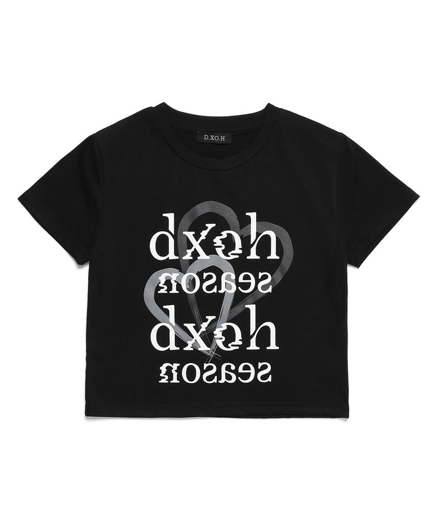 D.XO.H To Heart Сезонный Логотип Укороченный Топ Черный