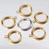 10pcs Stainless Steel Gold Plated 16mm Hoop Earring Hook with Loop Ear Post Jump Ring French Earrings Earwire DIY Jewelry Making
