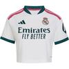 adidas Реал Мадрид Укороченная Домашняя Футболка Фанская Сезон 26/27 Быстросохнущая Вязаная С Коротким Рукавом Женские Топы KC4237