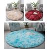 Шелковый ковер Tie Dye Длинный ворс Толстый круглый ковер