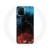 Case for Vivo Y21s 2021 / Y21 2021 Red Black Blue Abstract Texture Background