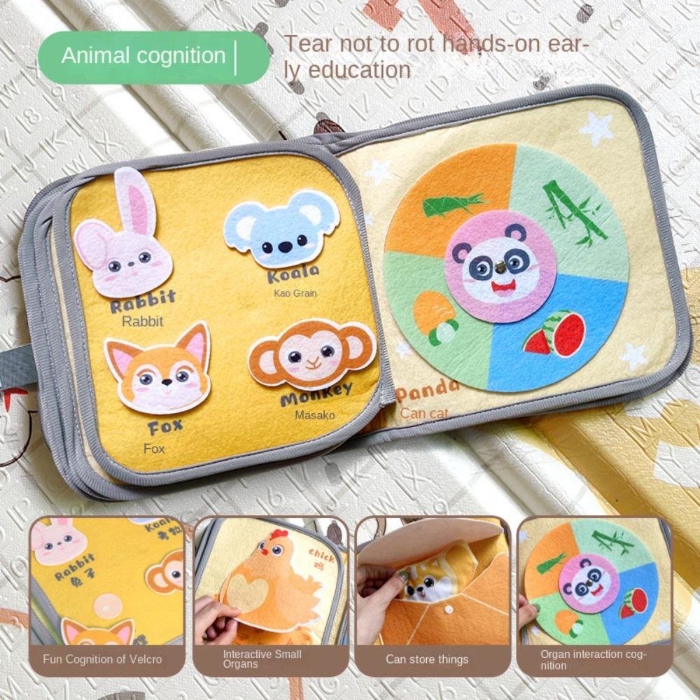 Stereoscopic Montessori Felt Cloth Book Felt Cloth Early Learning Educational Book  2-3 Years