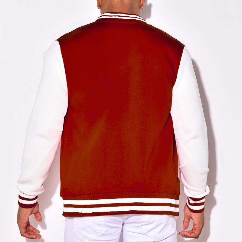 Мужская универсальная флисовая бейсбольная куртка - повседневная одежда весна/осень/зима