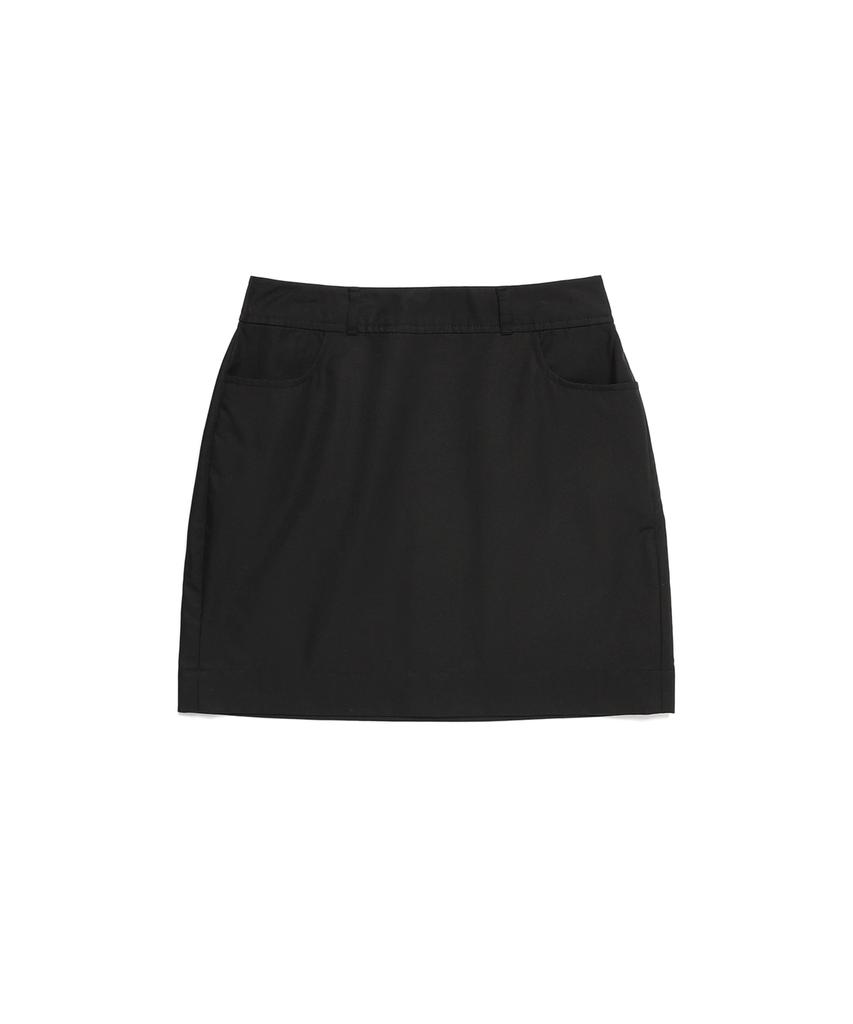 Seoul Apparel Basic H-Line Mini Skirt (Black)