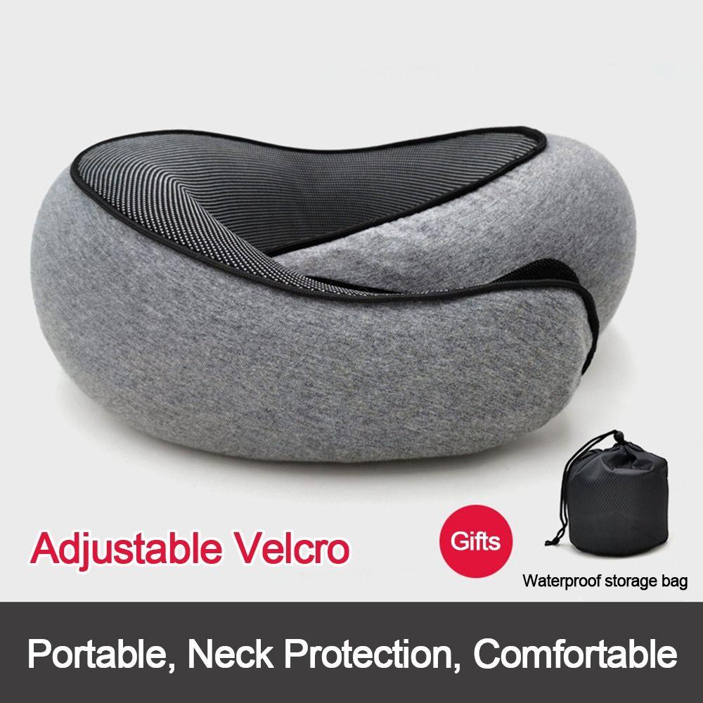 U-shaped Travel Neck Pillow Adjustable Camping Sleeping Cushion New Memory Foam Pillow