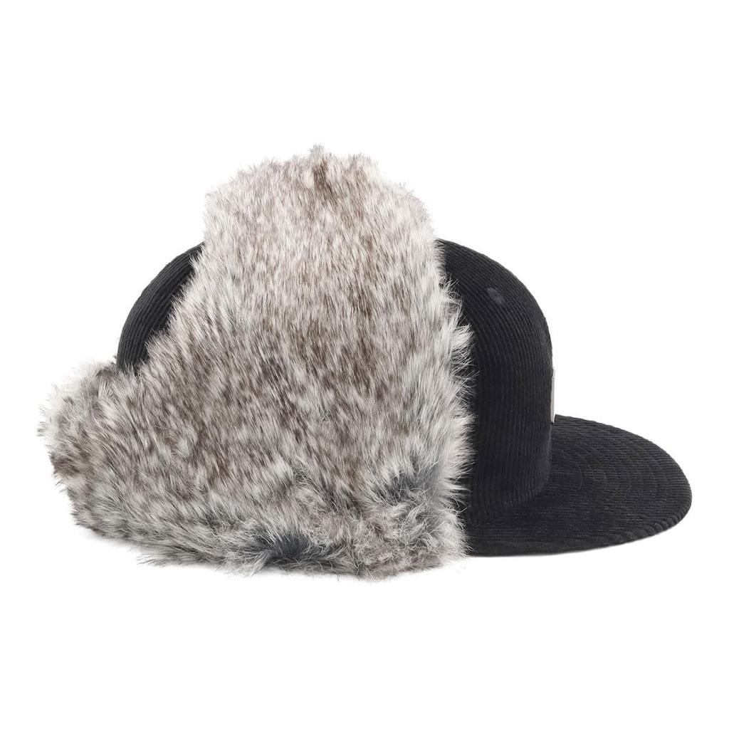 New Era 59FIFTY Dog Ear Metal Plate Cap, Black, Exclusive To ONSPOTZ, 5950 DOGEAR CORDUROY METAL PLATE BLK