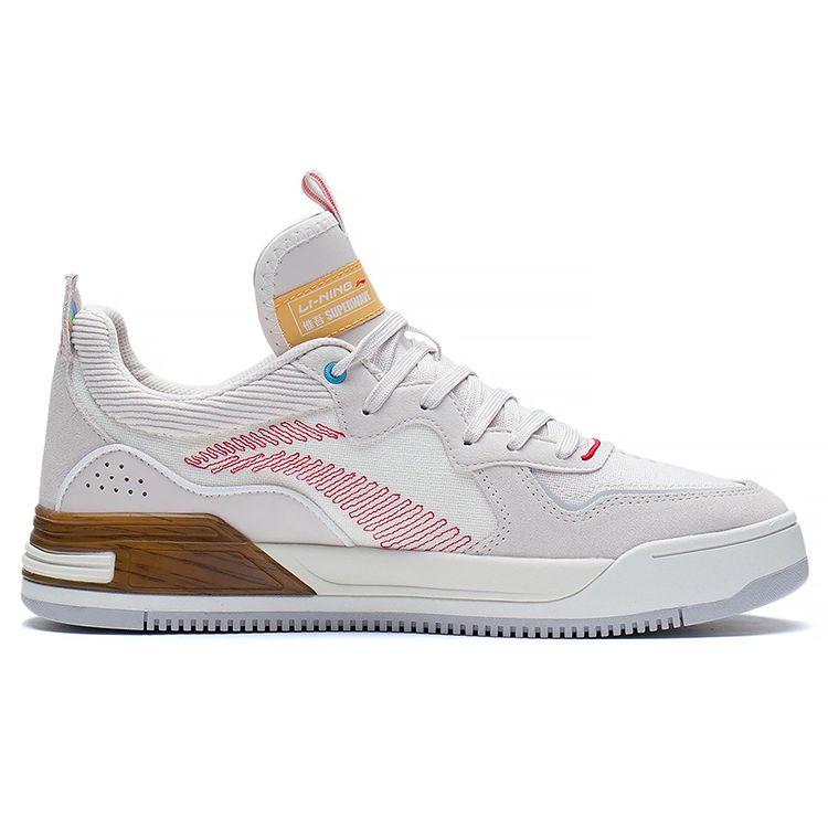 Li Ning Disney X We Wo V1 Forky Toy Story Collaboration Низкие кроссовки Женские кроссовки Белый Песочно-серый AGCS144-1