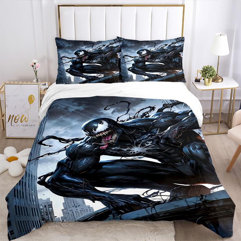 Venom Cityscape Print 3Pcs Bedding Setduvet Cover With 2 Bedropillowcase Home Birthday Gift