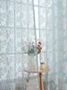 Fresh Floral Bedroom Curtains No Drilling Required French Country Style Window Sheers for Balcony Room Partition