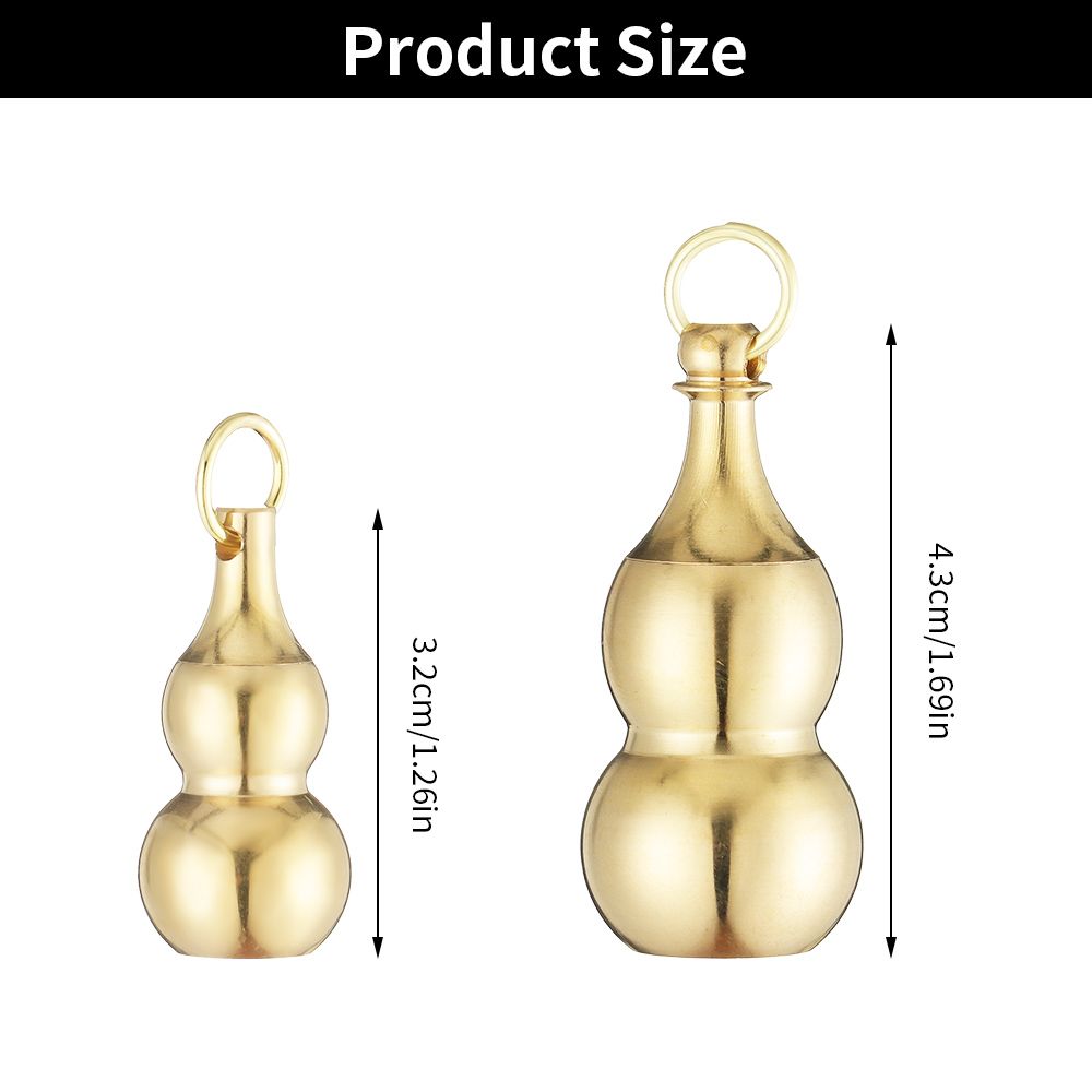 Keychains Necklace Decor Jewelry Pendant Hollow Gourd Keychain Hanging Brass Gourd