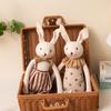 Stuffed Bunny Cloth Dress Toys Smoothing Toy for Infant Cuddling Sleep Doll for Girls Handmade Diversity Brown Rabbit Plushie