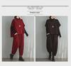 2024 Autumn Women's Two-Piece Set: Stand-Up Collar Pullover with Harem Pants In Large Size