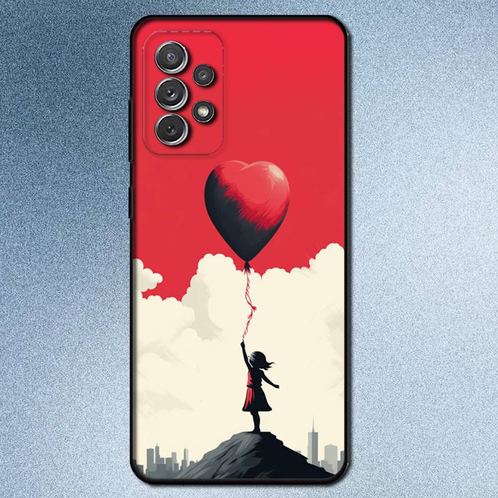 Чехол для телефона Banksy Graffiti War для Samsung S25, S24, S21, S22, S23, S30, Ultra, S20, Plus, Fe, Lite, Note, 10, 9, 5G Черный
