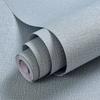 Self-adhesive Wallpaper Waterproof Solid Color Linen Pattern Living Room Bedroom Room Cabinet Decoration Sticker