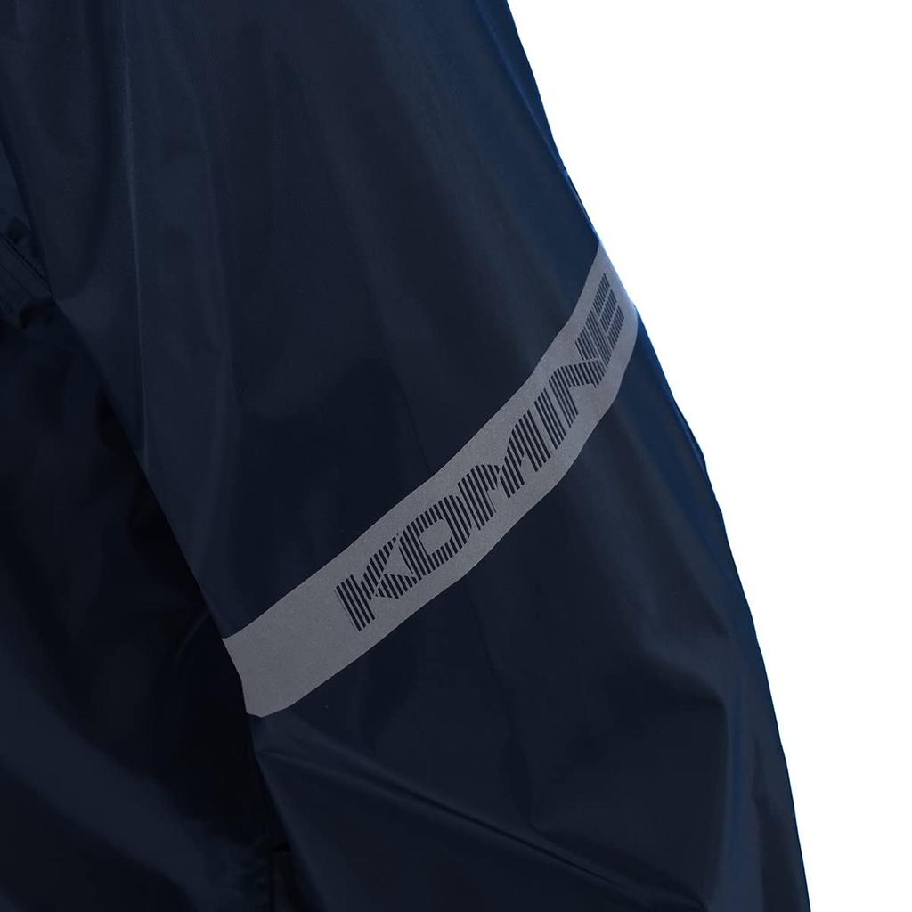 Komine RK-5433 Standard Motorcycle Rainwear, Navy, Size L