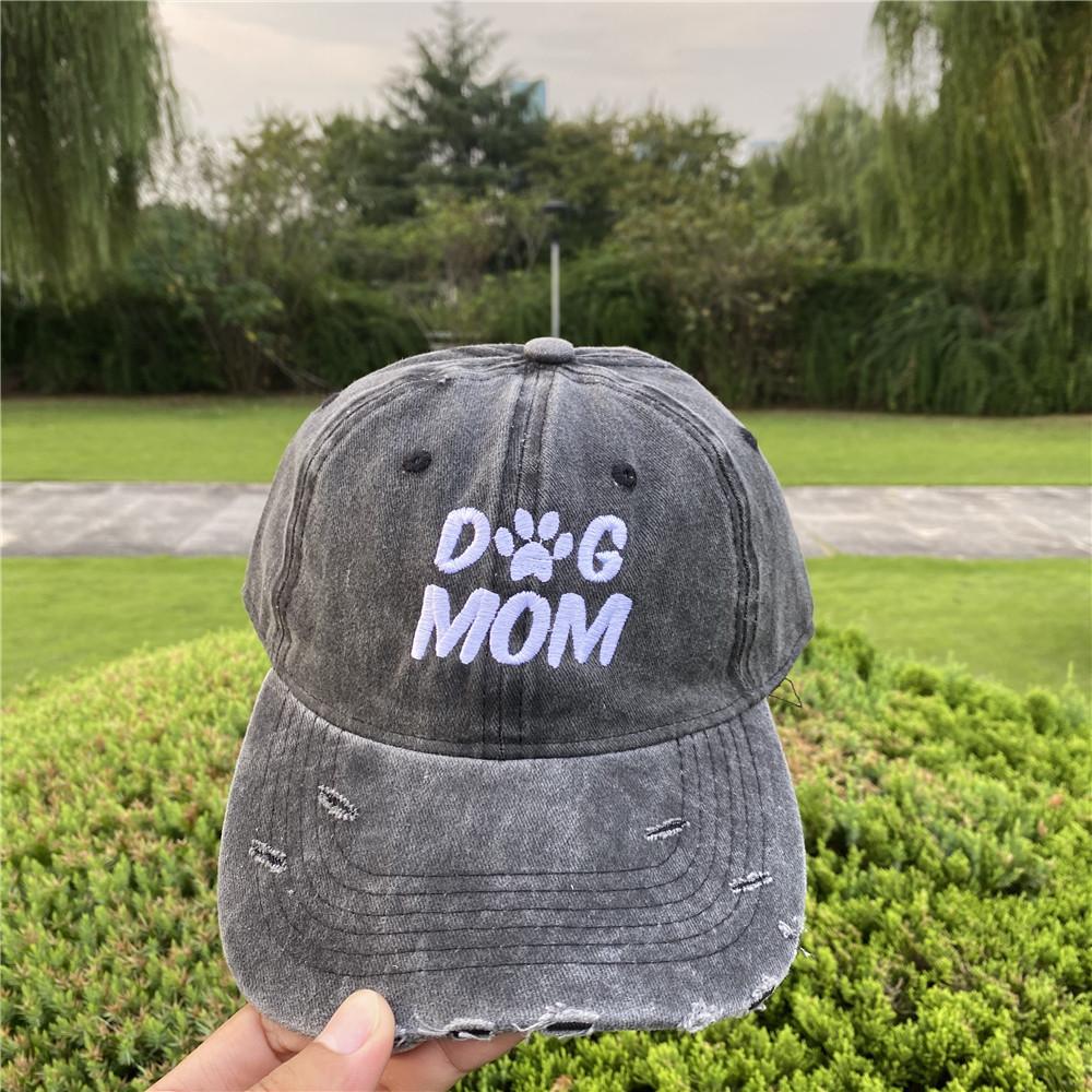 Спорт на открытом воздухе Бейсболки Летняя мода Буквы DOG DAD DOG MOM Вышивка Регулируемые Кепки Gorra Кепки Бейсболки