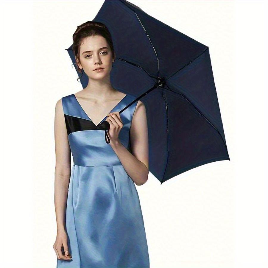 1pc Mini Pocket Umbrella for Sun Protection and Rain Blocking, Uv Resistant, Foldable and Portable for School, Office, Household, Travel