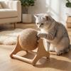 Сизалевая когтеточка для кошек, мяч для стачивания когтей, прочное дерево для кошек, интерактивная игрушка для котят, кошек (маленьких, средних, больших), кроликов