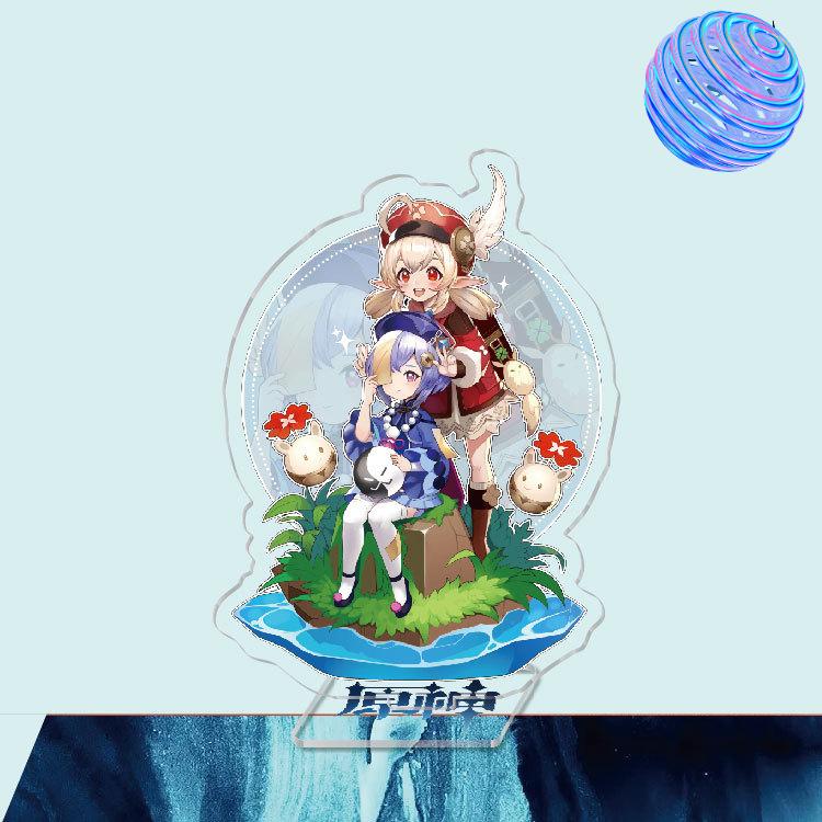 Anime Game Genshin Impact Peripheral Acrylic Cosplay Character Hero Theme Stand Acrylic Figure Stand Model Plate Desk Decor Ornament Gift