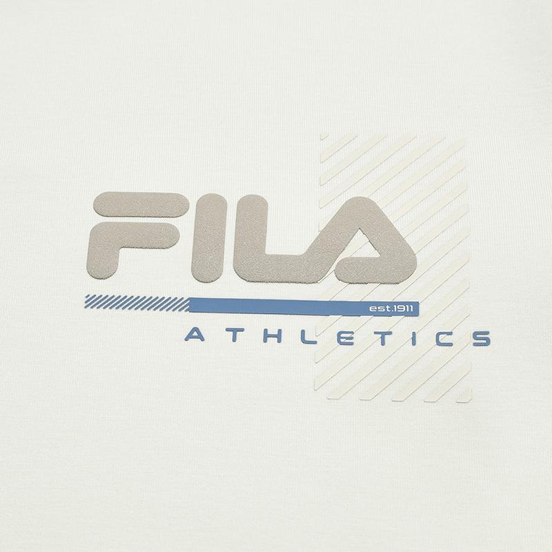 FILA Fitness Sweatshirts Men's White Birch Gray Crew Neck Moderate Regular A51M541205FGY