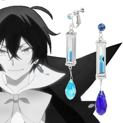 Аниме The Case Study of Vanitas Earring No Karte Реквизит для косплея Кубовидный зажим для ушей «Песочные часы» Унисекс Ювелирные аксессуары