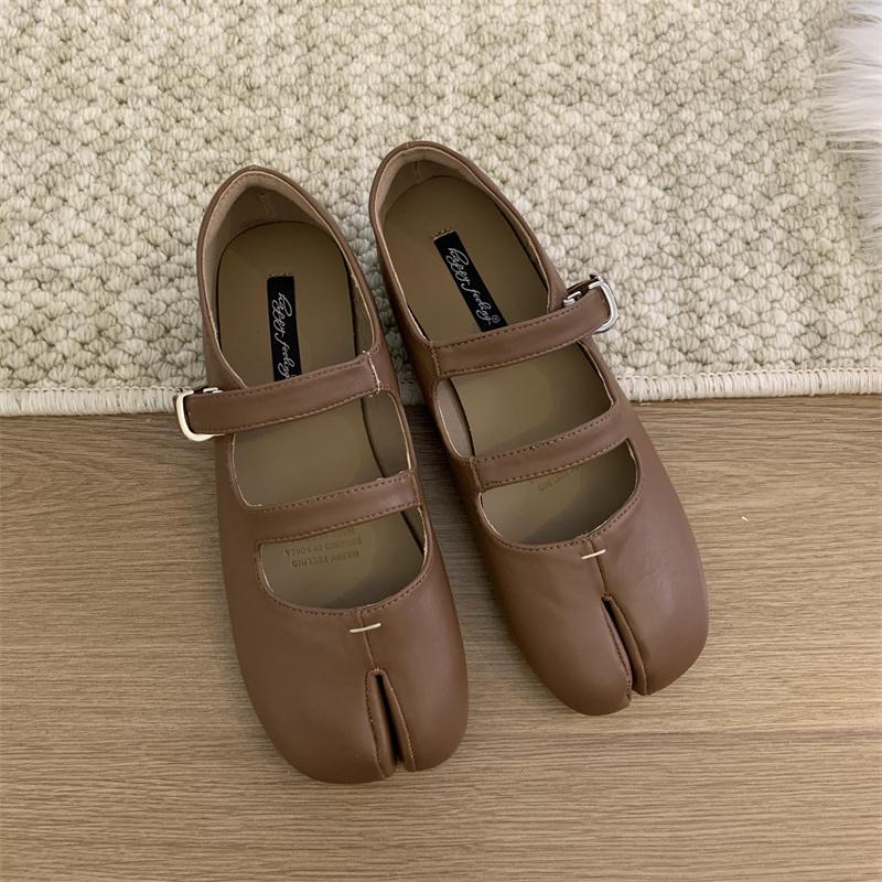Women Split Toe Flats Tabi Ballerina Shoes Cozy Casual Loafers Moccasins Soft Sole Ballet Flats