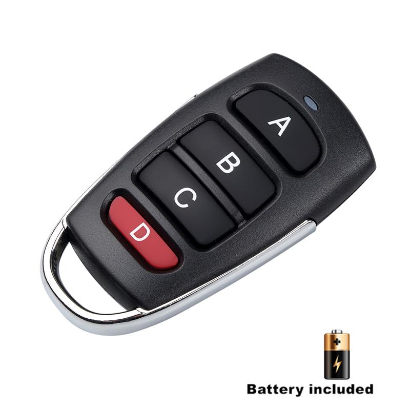 Радиочастотный беспроводной пульт дистанционного управления 433 МГц 4 кнопки Копирование кода Дубликатор для ворот гаража для расстояния Контроллер электрических гаражных ворот