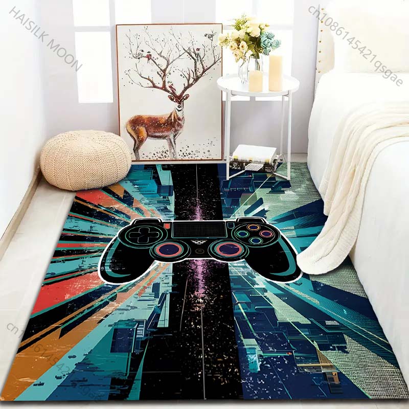 15 Sizes Game Controllers Gamer Carpet for Living Room Home Decor Non-slip Floor Mat for Boys Room Modern Rug Washable Rugs