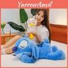 Очаровательная спящая Стич обнимает утку, плюшевая игрушка-кукла для уютного украшения комнаты, подарки