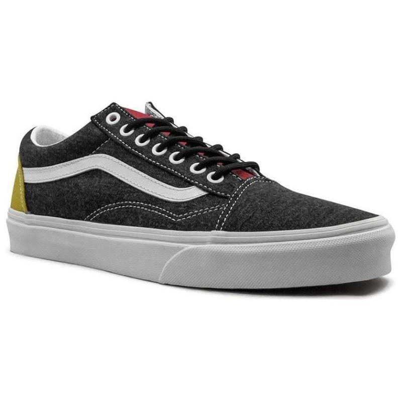 Vans Ретро Универсальные Повседневные Низкие Унисекс Кеды для Скейтбординга Черный Серый Желтый Цветовой Блок VN0A4U3BWK7