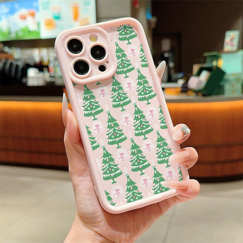 Рождественские модели подходят для чехла на мобильный телефон iPhone16ProMax 15/16 Apple 13 противоударный с амортизацией 11/12Promax