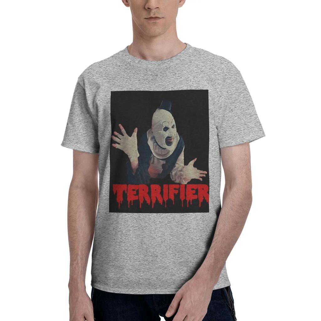 Halloween Movie Terrifier Horror Clown 100 Cotton TShirt Mens Oversized T Shirts Men ONeck Short Sleeve S6XL