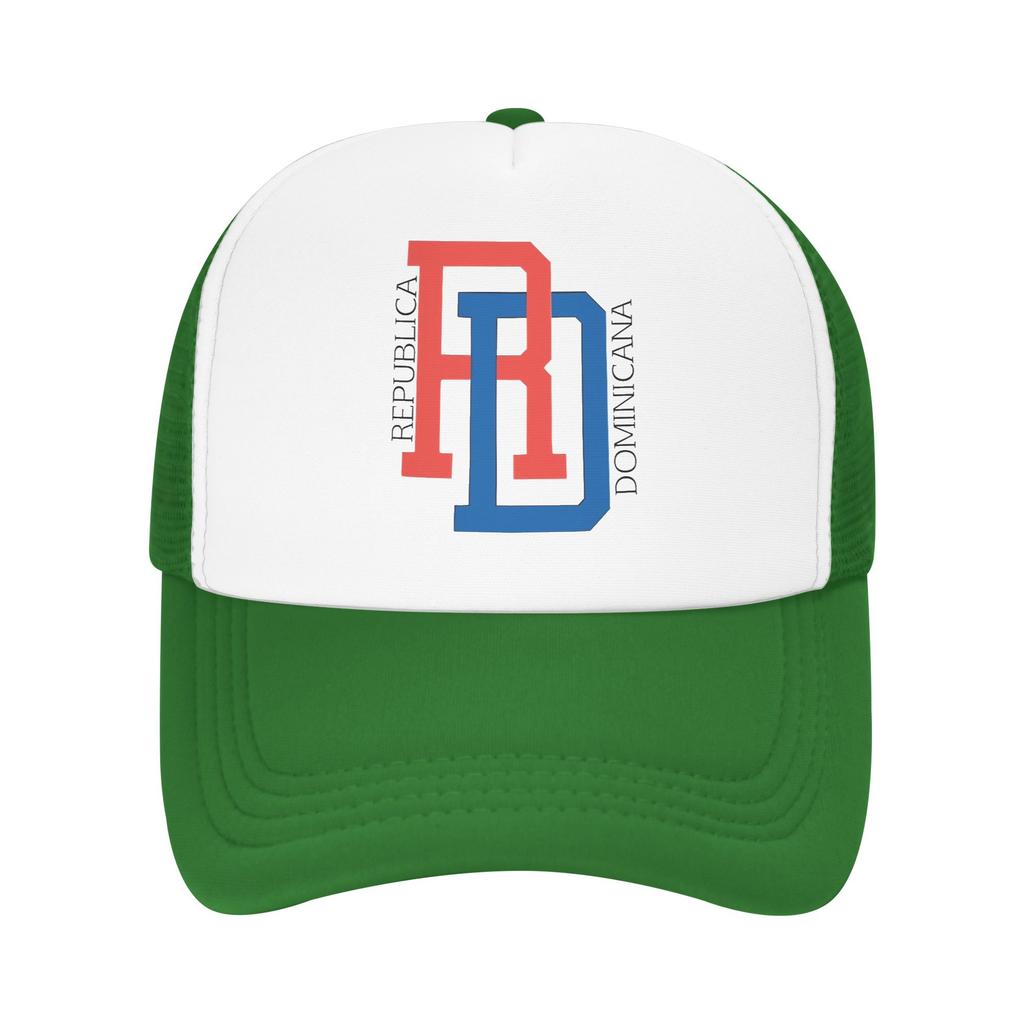 DR Dominican Republic Trucker Caps Unisex Women Outdoor  Dad Hat Sun Hats Racing Cap Adjustable Polyester Mesh Baseball Cap Summer