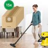 Пылесборники для пылесоса Karcher 6.959-130.0, бумажные фильтр-мешки для пылесоса Karcher WD3 1629 MV3 Premium 15 шт. в упаковке