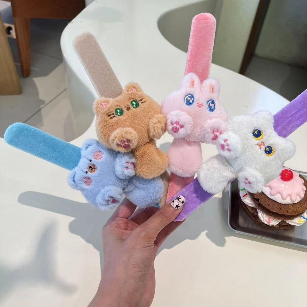 Simulation Plush Doll Slap Bracelet Rabbit Capybara Plush Wrist Band BirthdayGift