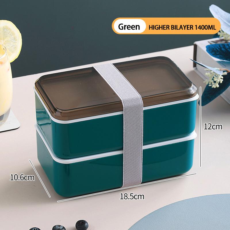 Ланч-бокс под дерево, большой вместимости, двухслойный, герметичный, микроволновая печь, бенто-бокс, хранение еды, портативная посуда