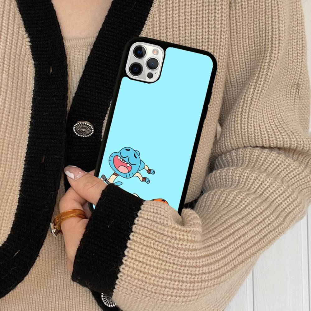 Чехол для телефона Gumball Anime A-Amazing World для iPhone 17 16 15 14 13 Pro 12 11 Pro Max, Жесткий PC+TPU, Задняя крышка