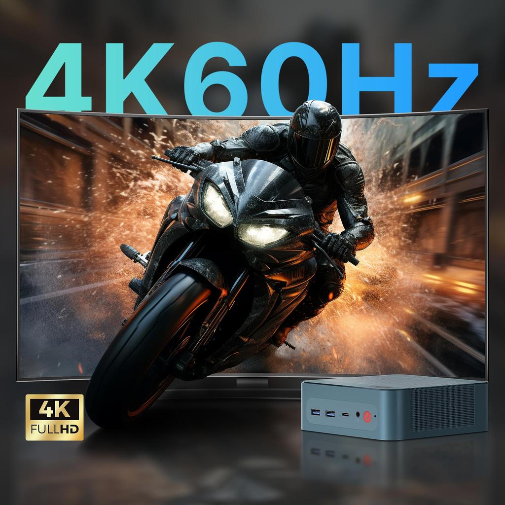 Мини-ПК Intel i5 12600H BOSGAME P2 Мини-ПК 32 ГБ DDR4 3200 МГц ОЗУ 512 ГБ PCIe NVMe SSD Мини-ПК с Windows 11 Pro WiFi 6E Dual LAN экран Gen2