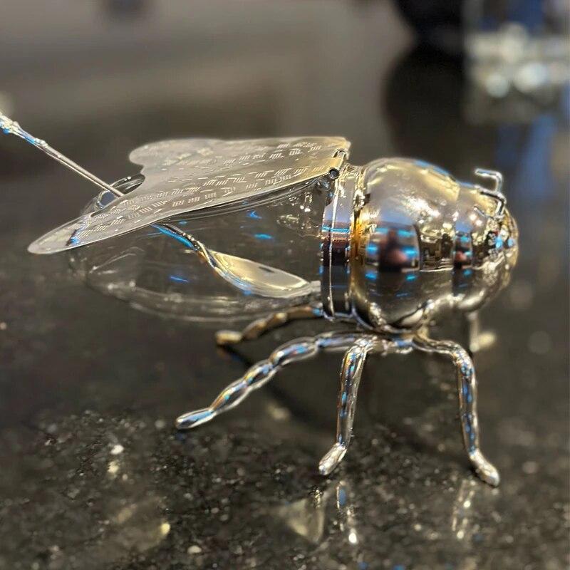 Роскошный горшок для пчелиного меда, банка для хранения меда, декоративный орнамент, банка для пчел, прозрачная банка для приправ, кухонная банка для специй с ложкой