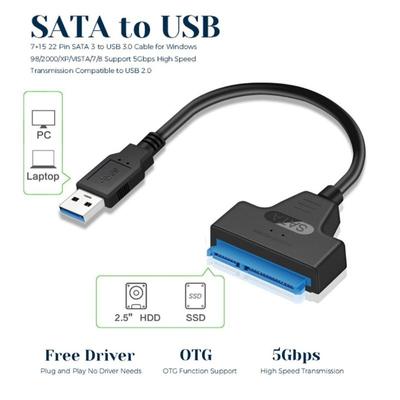 USB 3.0 к SATA 22-контактный кабель-адаптер для жесткого диска SATA к USB 2.0 конвертер типа C Внешний 2,5-дюймовый HDD SSD драйвер жесткого диска адаптер для передачи данных